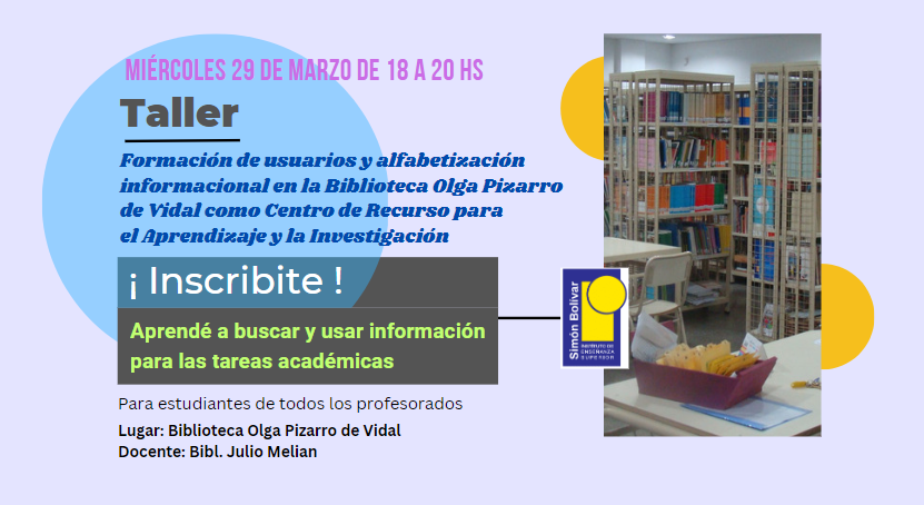 Inscripción | Taller De Alfabetización Informacional En La Biblioteca ...